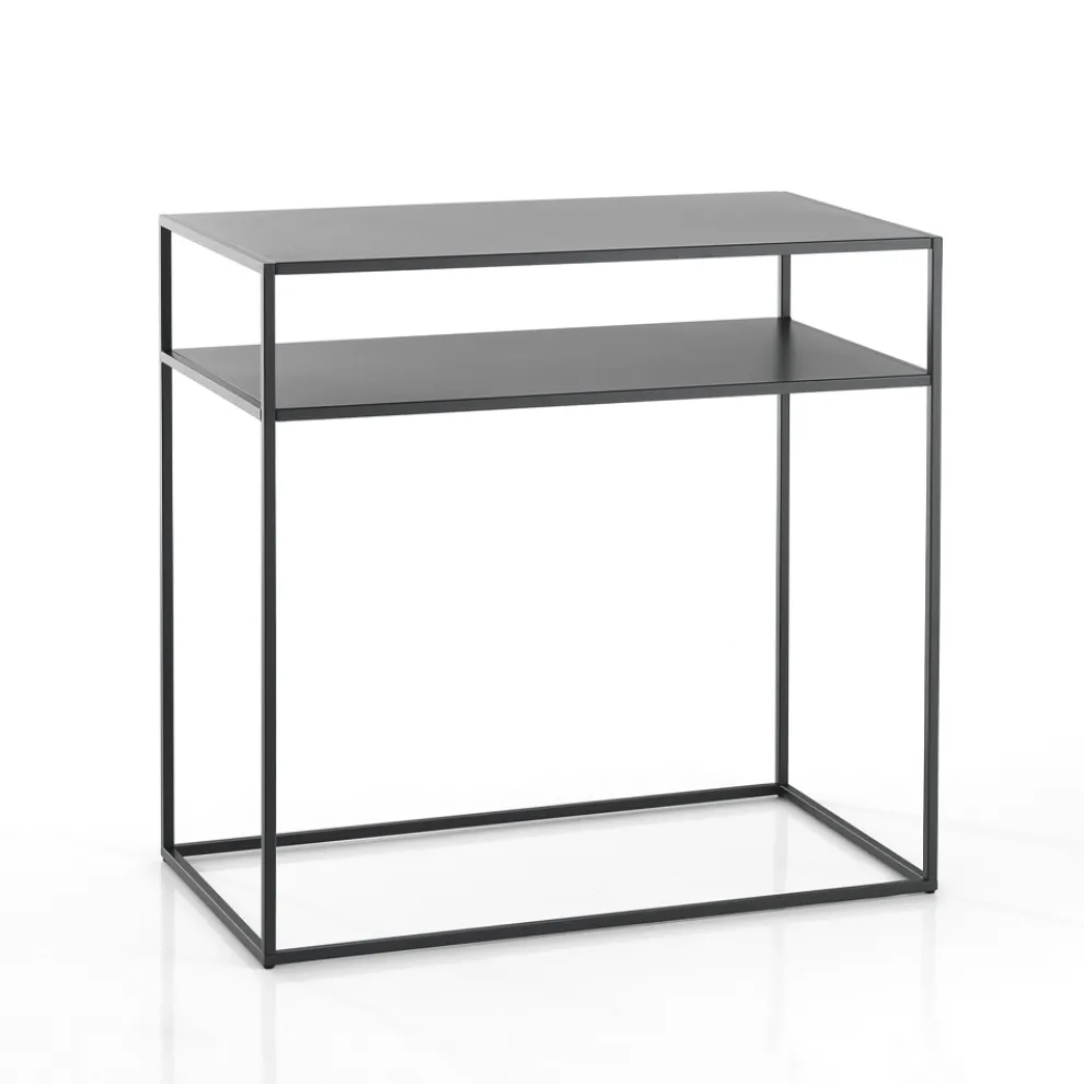 Konsole aus anthrazitfarben lackiertem Stahl – Osmium