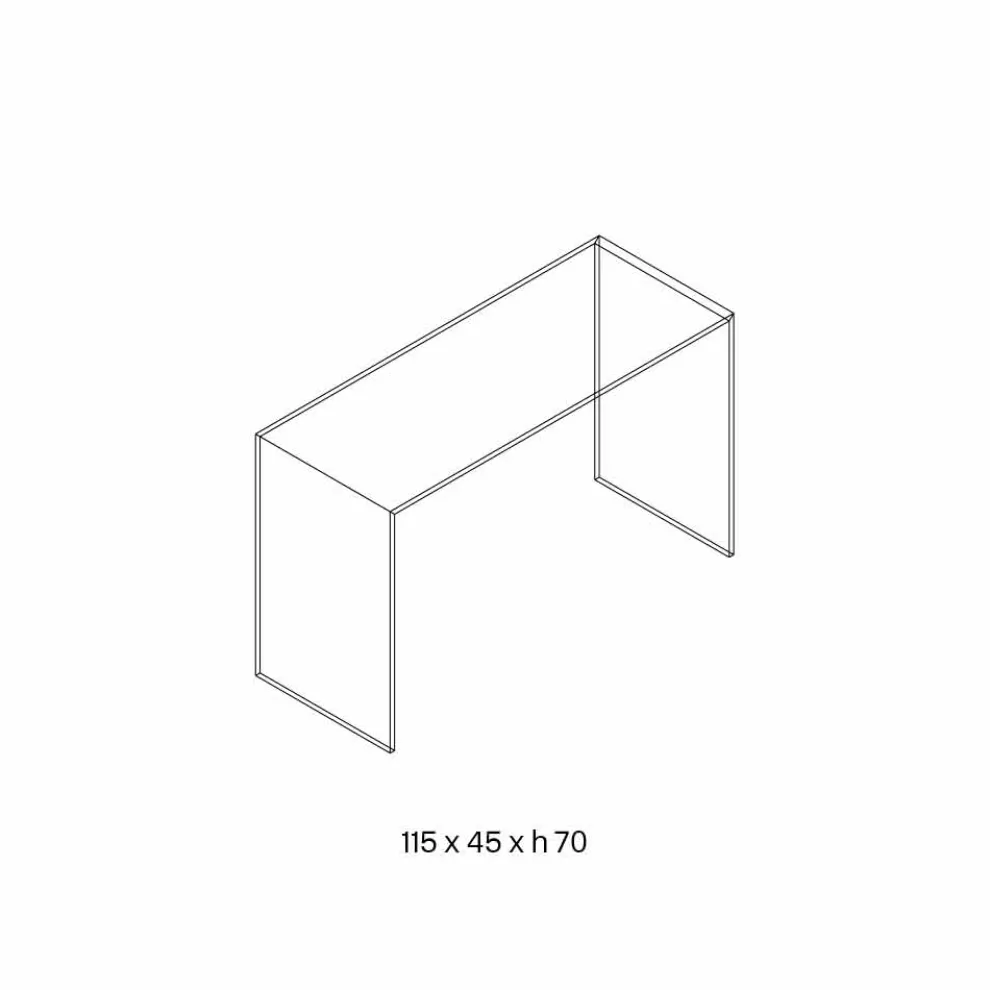 Konsole aus extra klarem Glas Minimales Design Made in Italy 2 Dimensionen - Selex