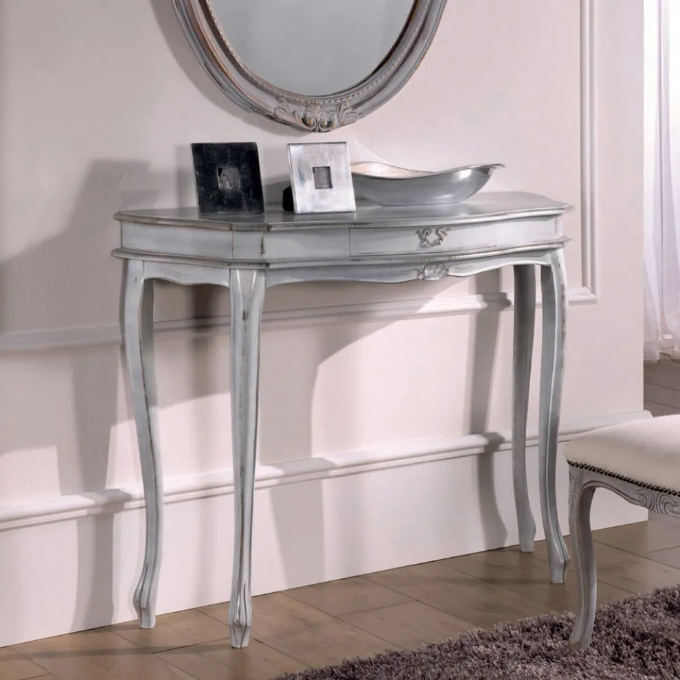 Konsole mit 1 Schublade in verschiedenen Ausführungen, hergestellt in Italien – Pekko