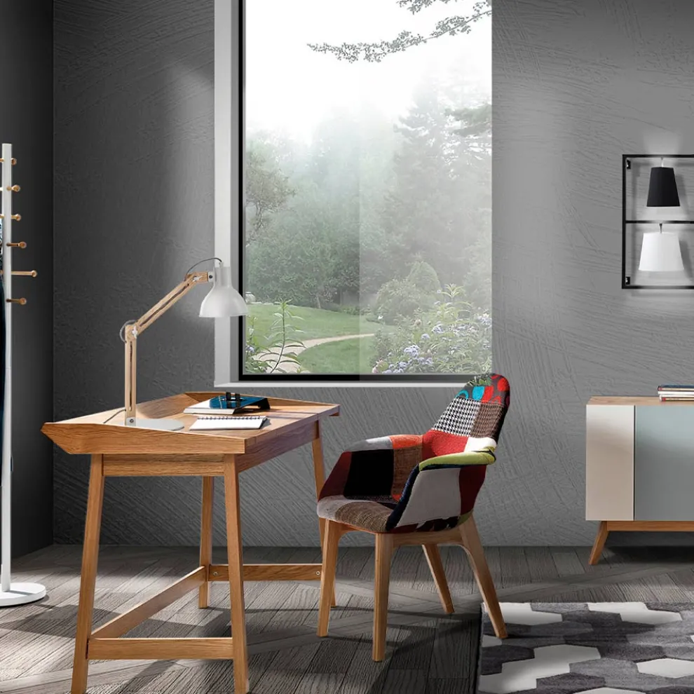 Konsole mit PC-Schreibtisch aus MDF und Holz – Fußball