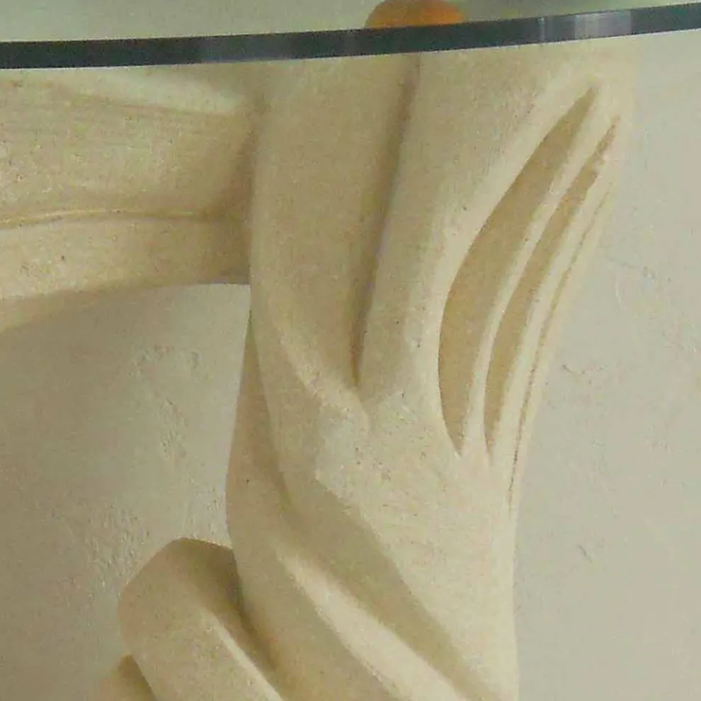 Konsolentisch aus Stein und Kristall in modernem Design Emera