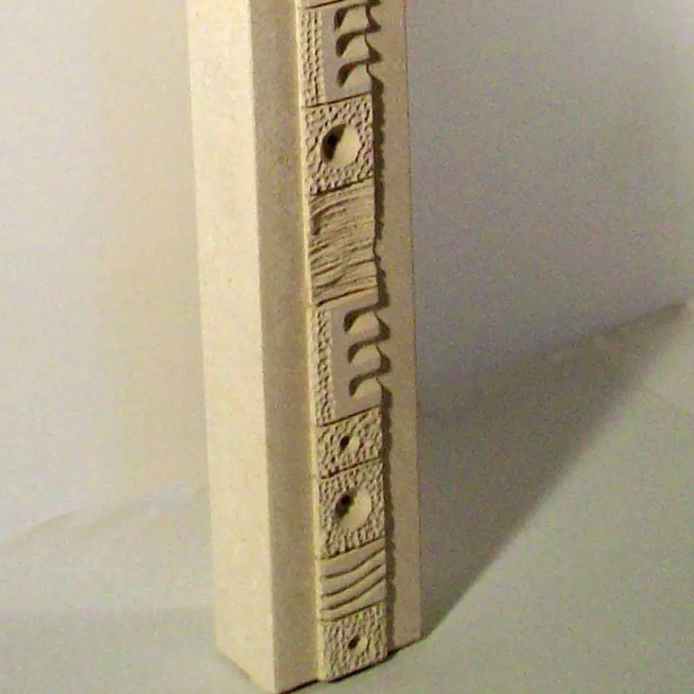 Konsolentisch rechteckig aus Stein und Kristall Abidos