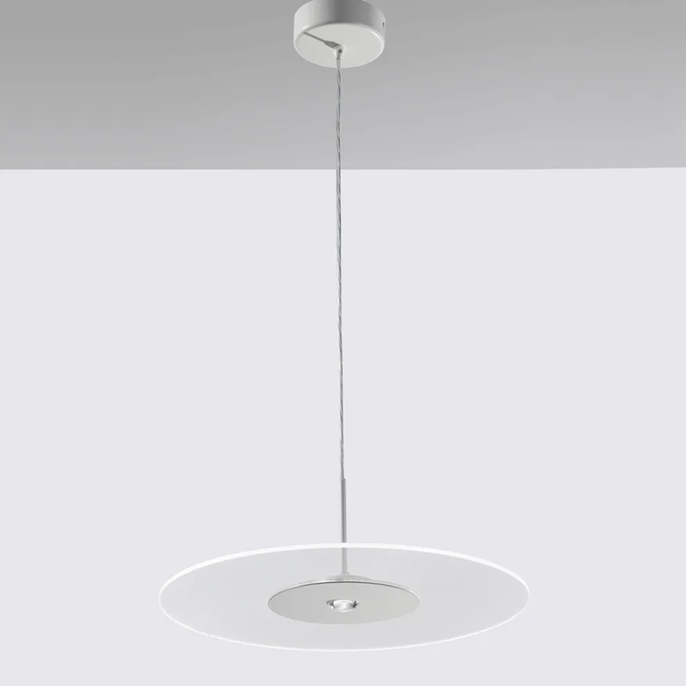 Kronleuchter aus Metall mit mikrogepunktetem Plexiglasdiffusor - Nora