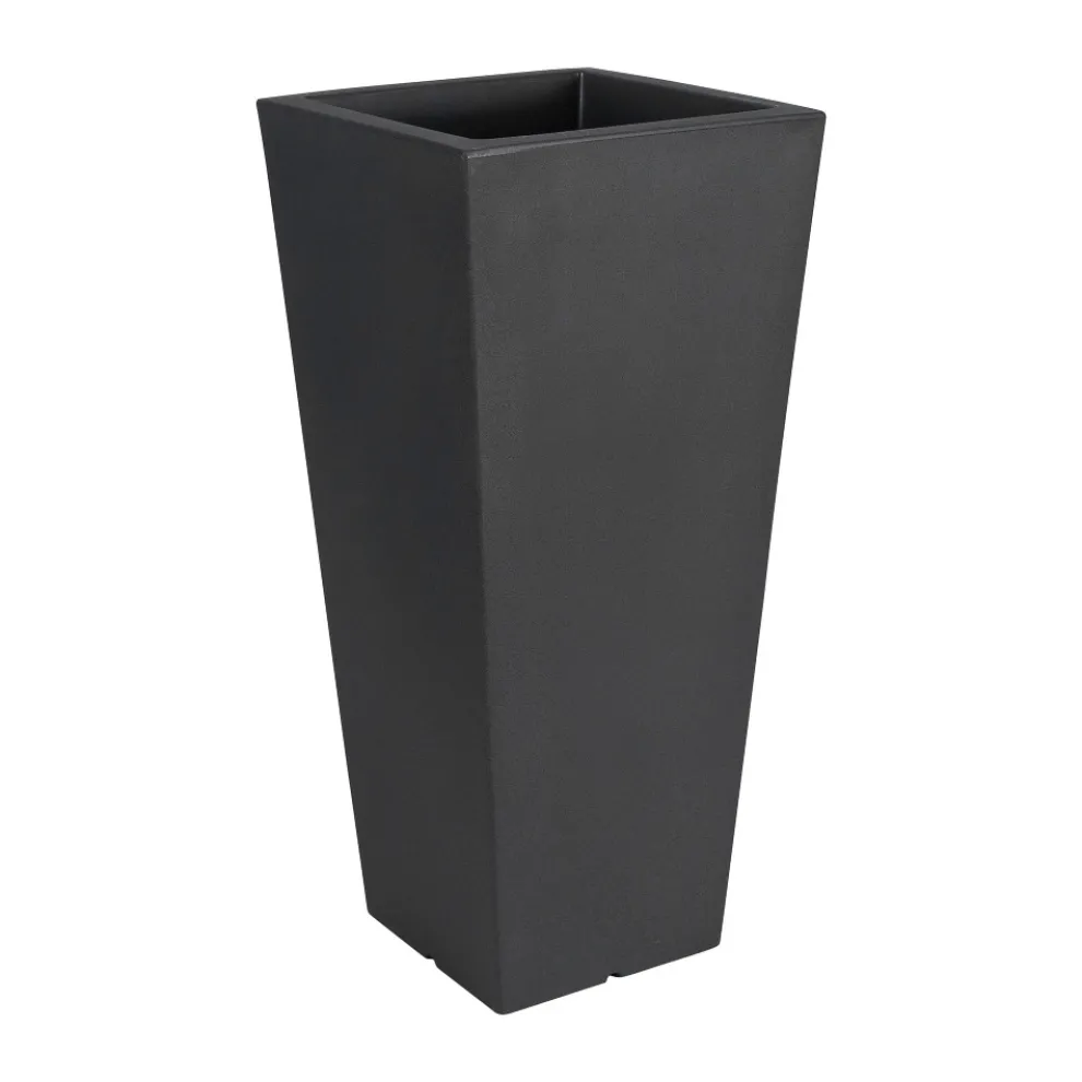 Fluofarbene quadratische Gartenvase mit Licht Made in Italy - Avanas