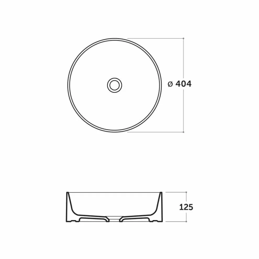 Kugelspüle aus weißer oder farbiger Keramik Ø40cm Leivi