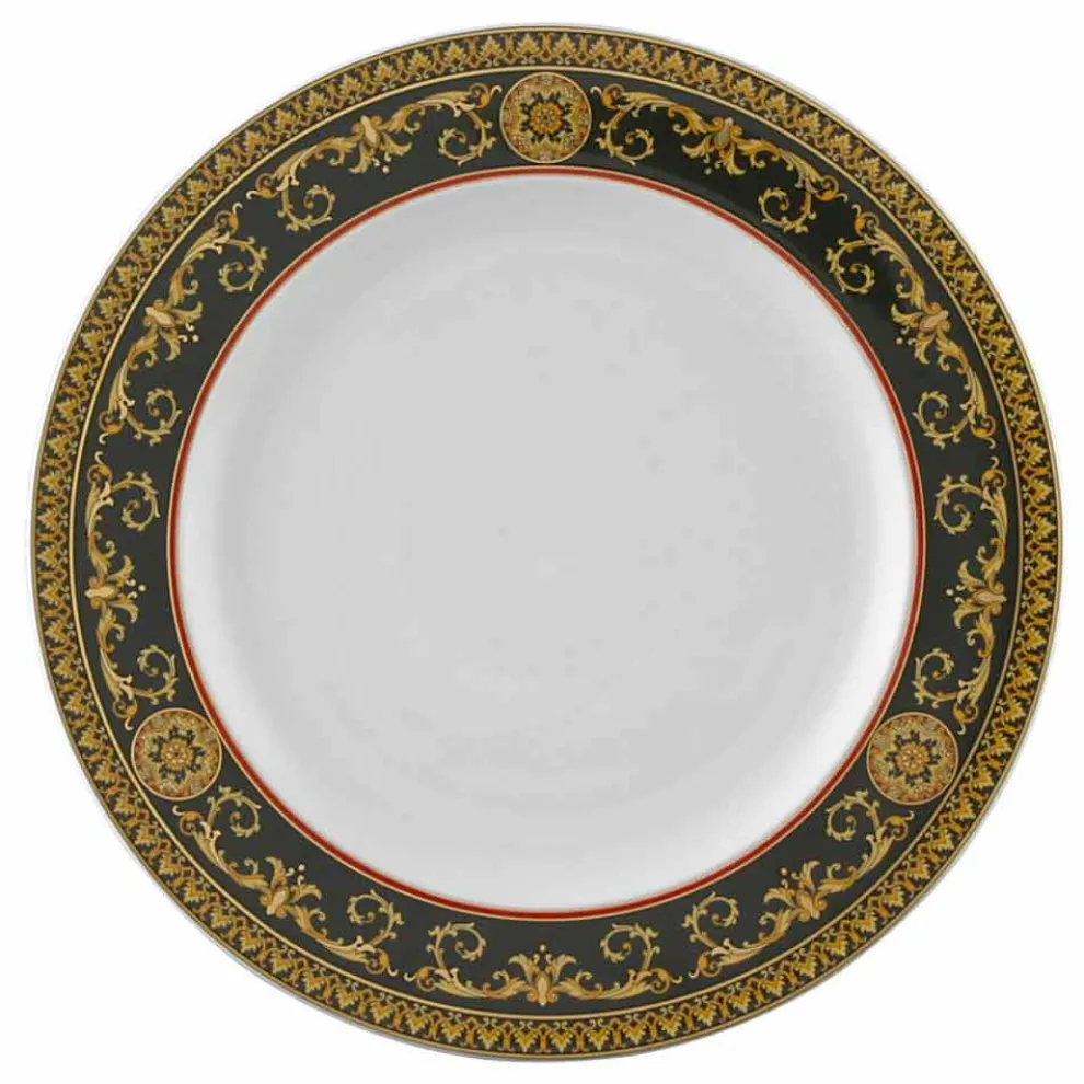 Rosenthal Versace Red Medusa Flacher Teller 27cm aus Porzellan