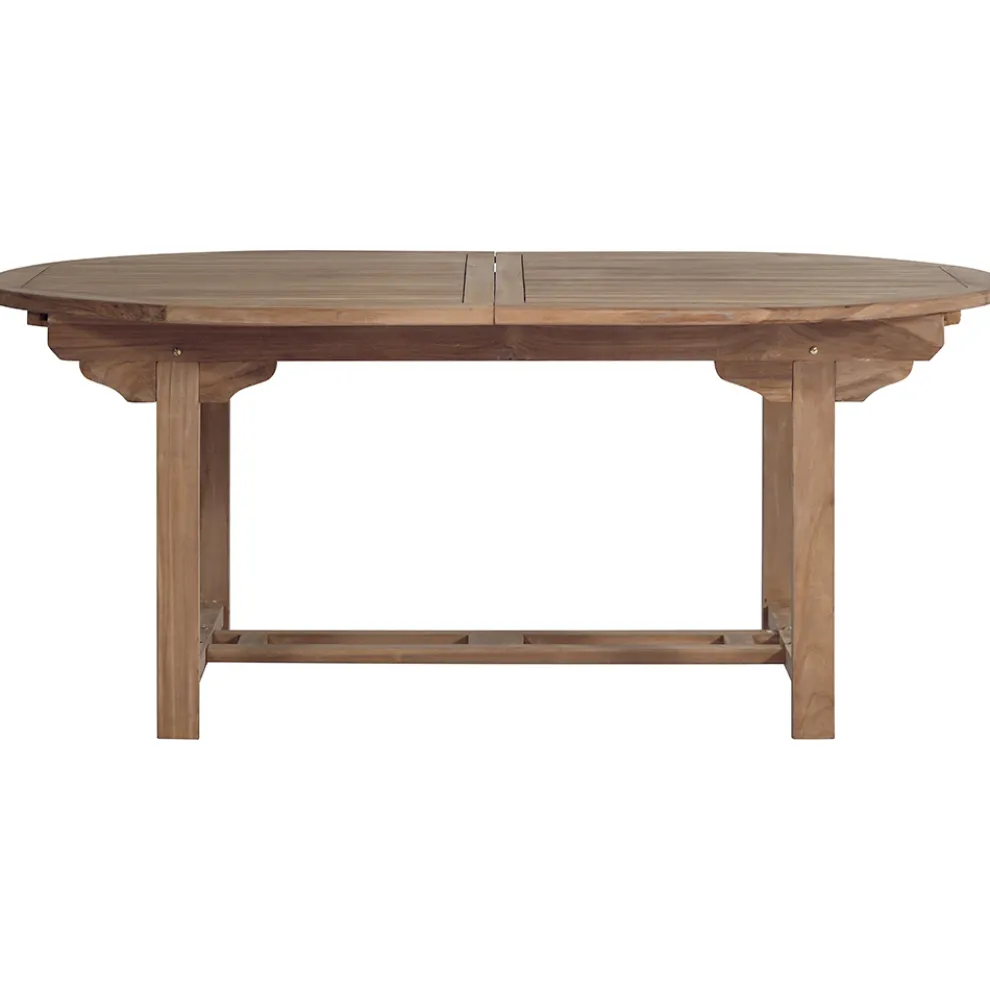 Ovaler Gartentisch ausziehbar auf 240 cm aus Teakholz - Ivy