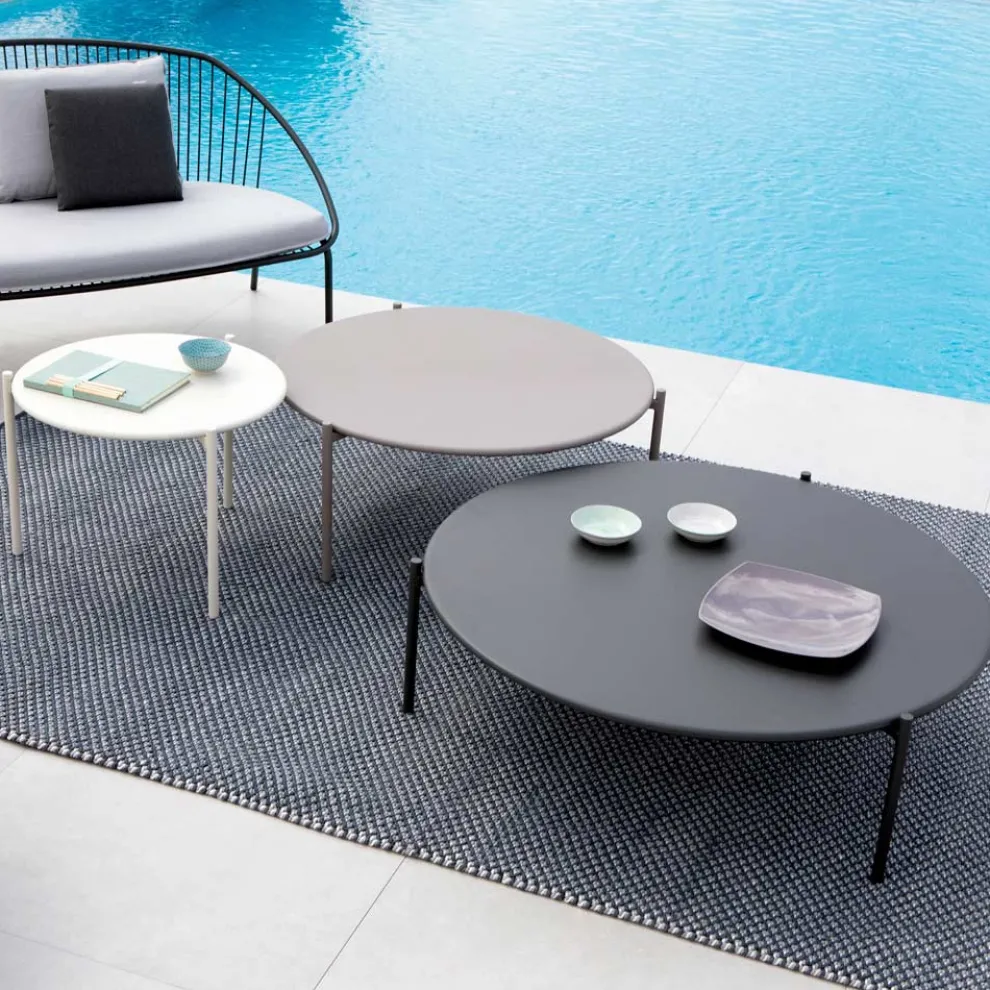 Garten-Couchtisch aus Stahl in verschiedenen Größen Made in Italy - Sansa