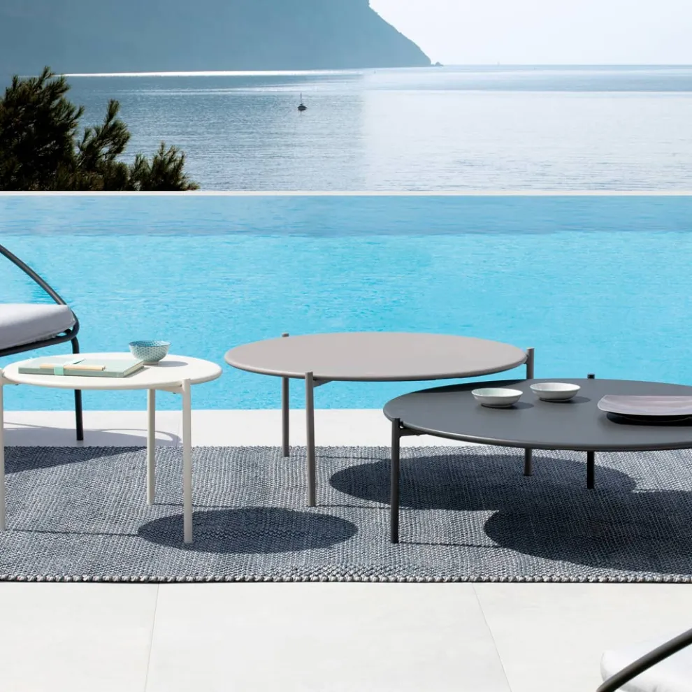 Garten-Couchtisch aus Stahl in verschiedenen Größen Made in Italy - Sansa
