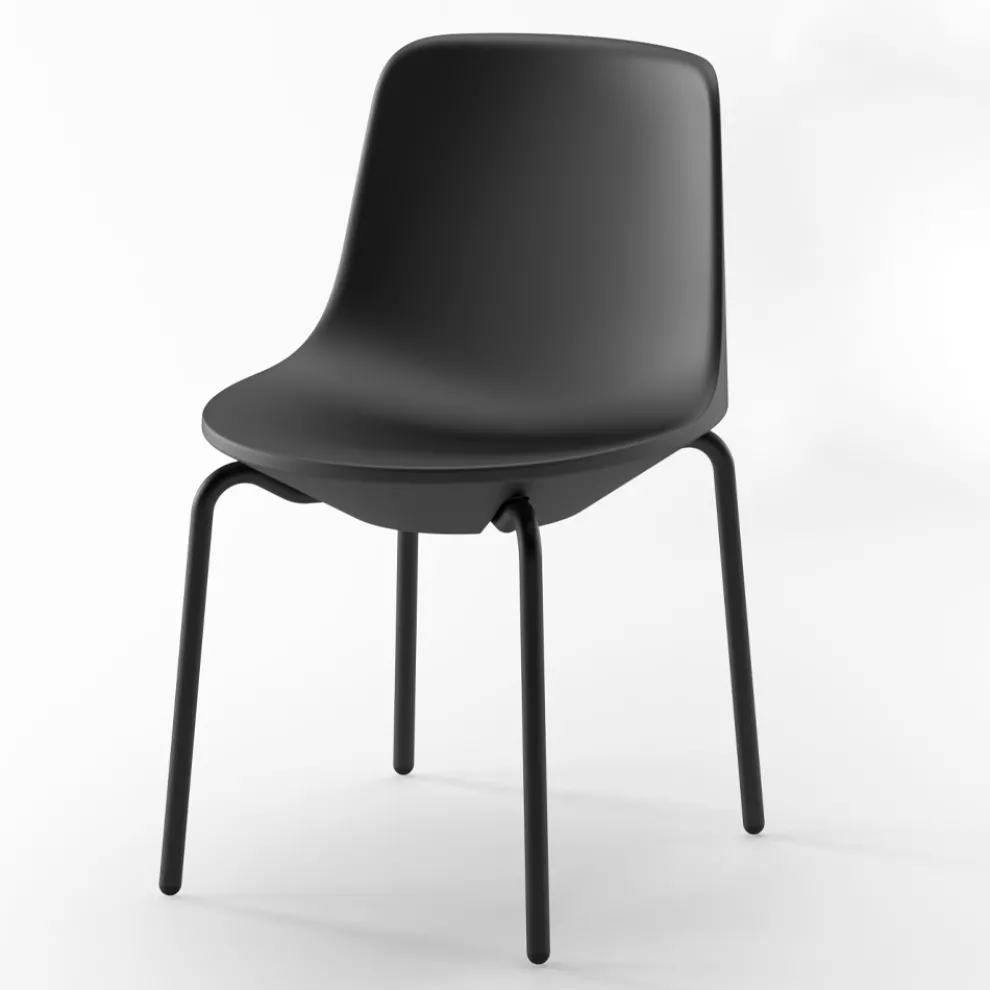 Outdoor-Stuhl aus Polyethylen und Aluminium Made in Italy 2 Stück - Rizia