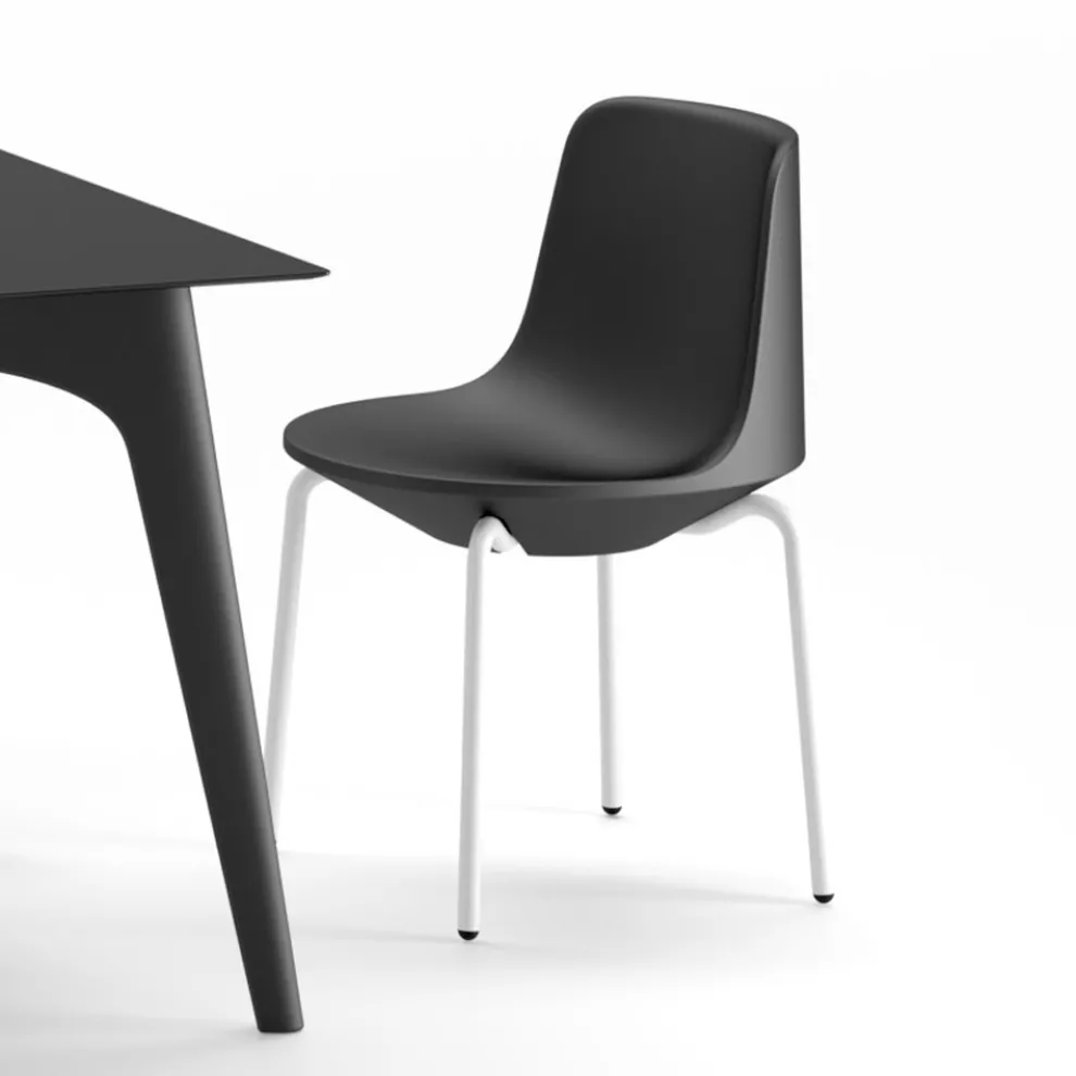 Outdoor-Stuhl aus Polyethylen und Aluminium Made in Italy 2 Stück - Rizia