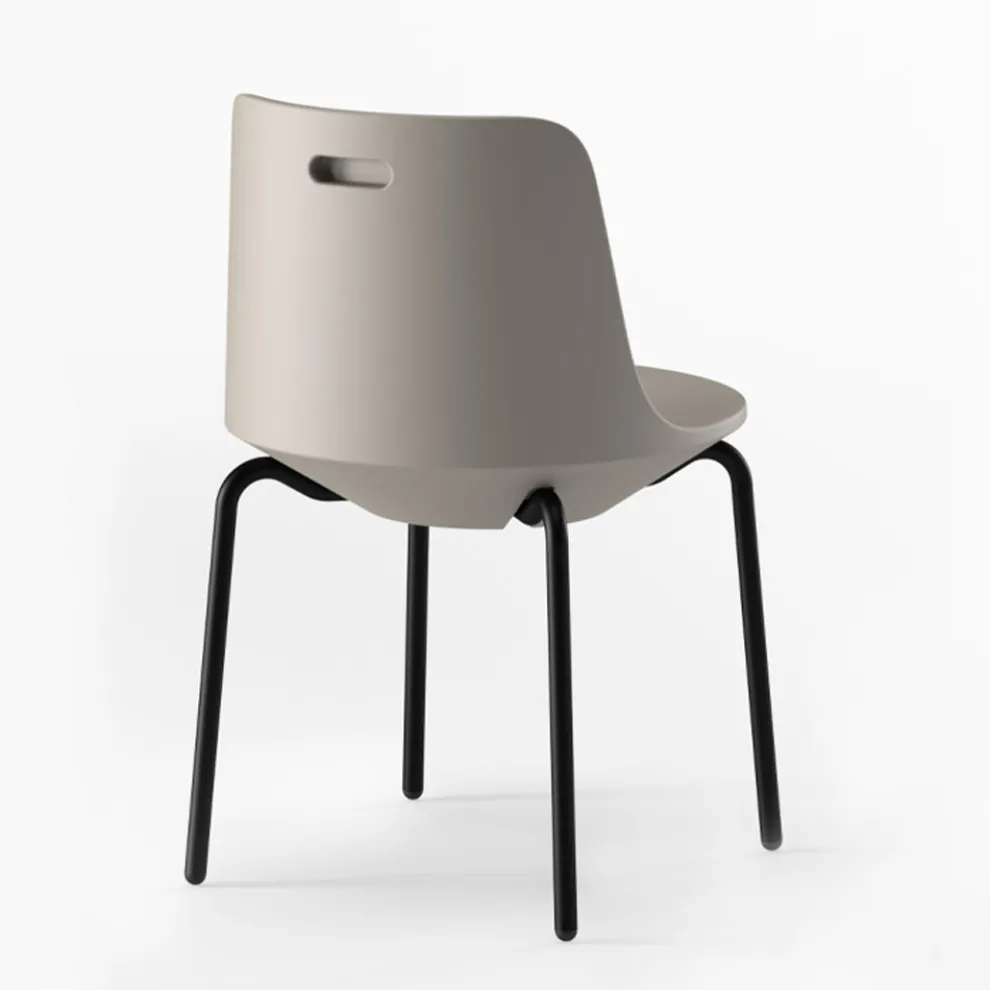 Outdoor-Stuhl aus Polyethylen und Aluminium Made in Italy 2 Stück - Rizia