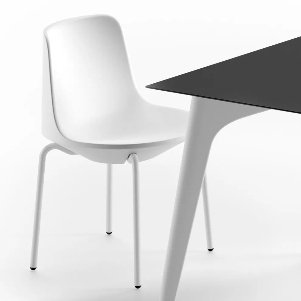 Outdoor-Stuhl aus Polyethylen und Aluminium Made in Italy 2 Stück - Rizia