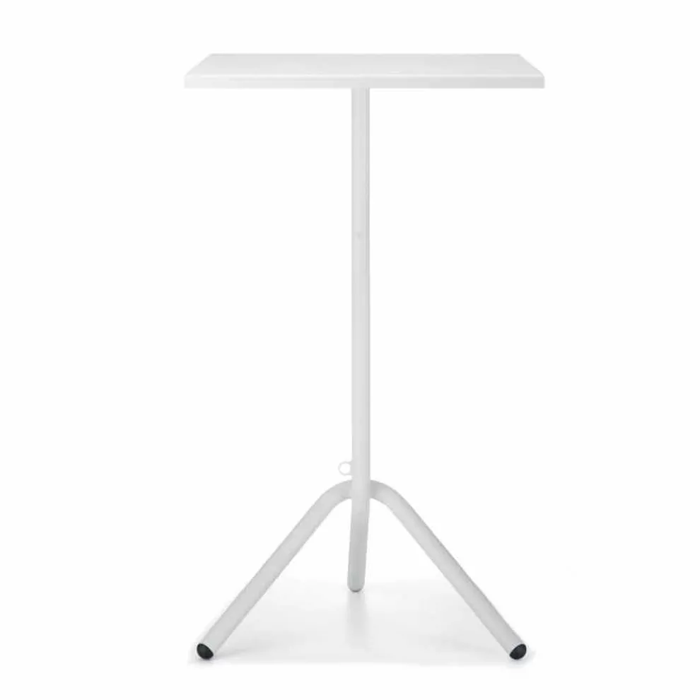 High Square Outdoor Tisch aus Metall und Blech Made in Italy - Archibald