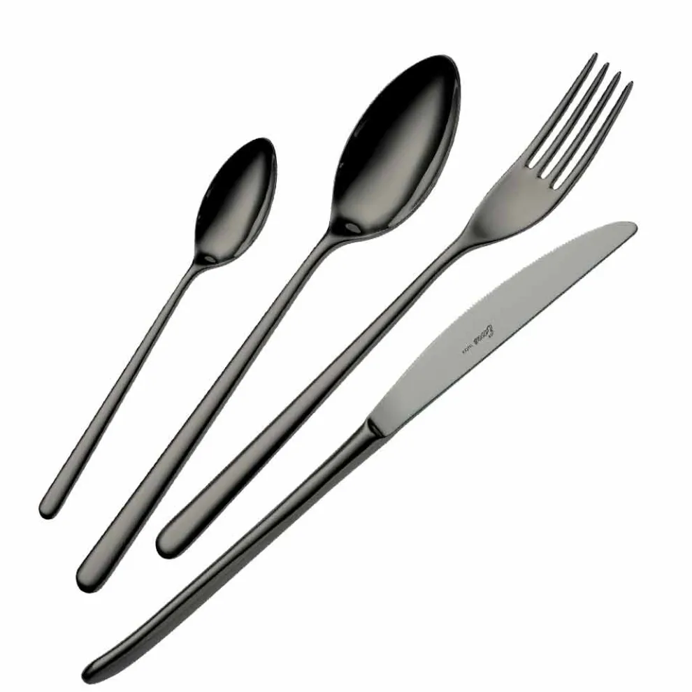 24 Stück Luxusbesteck aus poliertem oder sandgestrahltem Edelstahl - Lapis