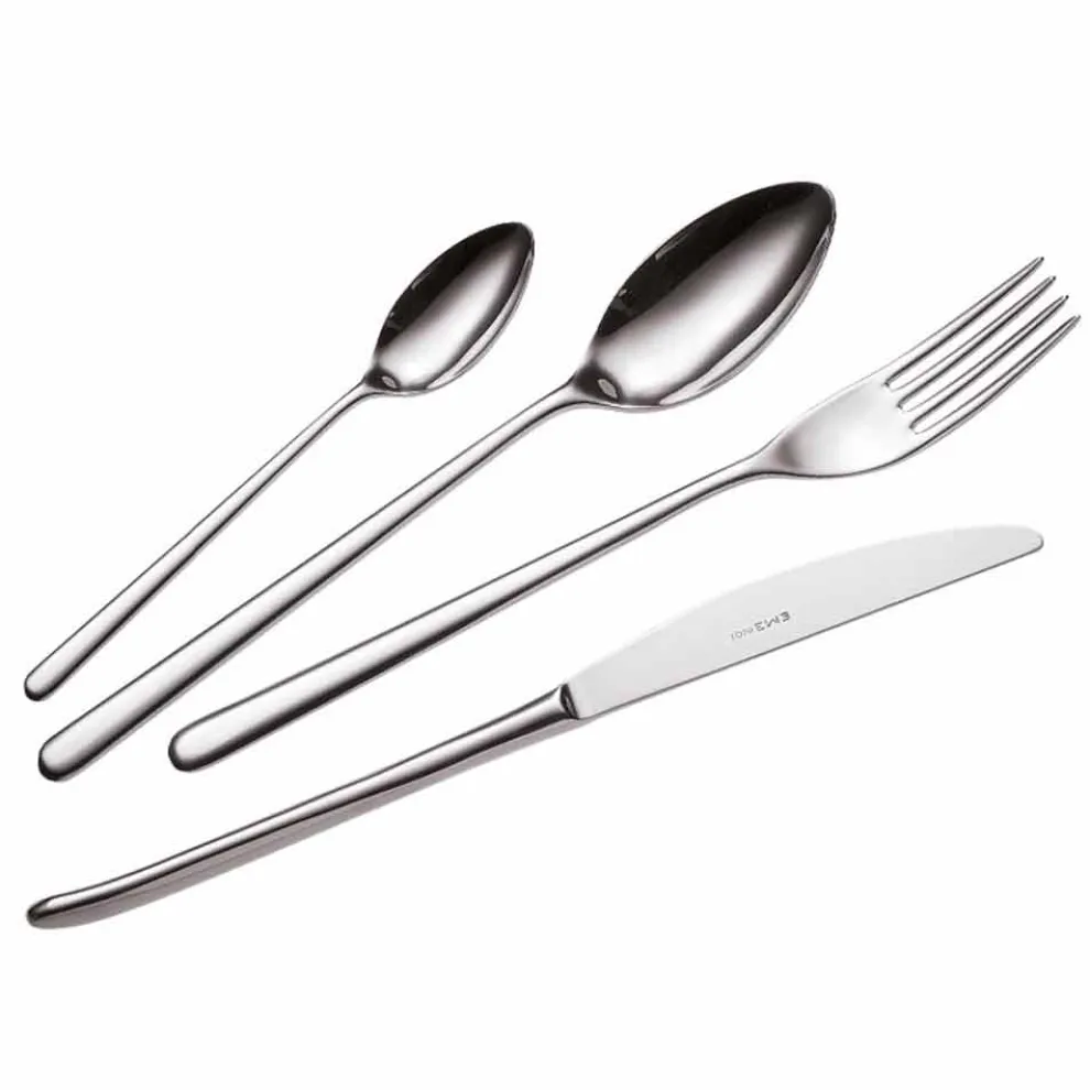 24 Stück Luxusbesteck aus poliertem oder sandgestrahltem Edelstahl - Lapis