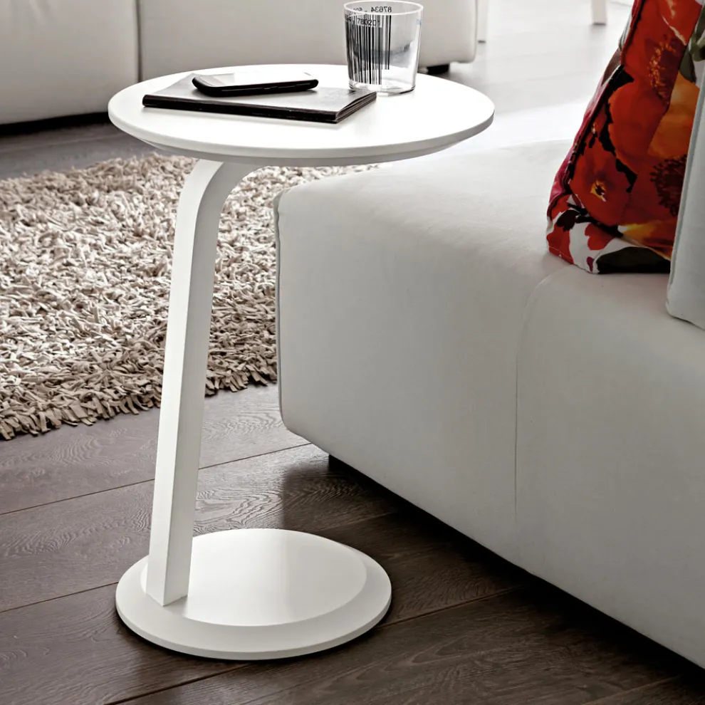 Lackierter MDF Couchtisch mit Massivholzrahmen Made in Italy - Tobiko