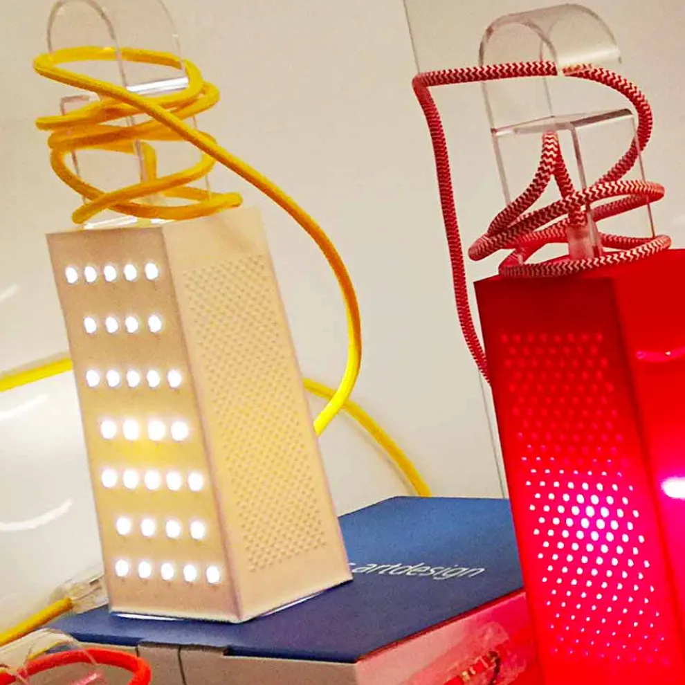 Lampe aus Laprene Tisch In-es.artdesign Cacio & Pepe modern