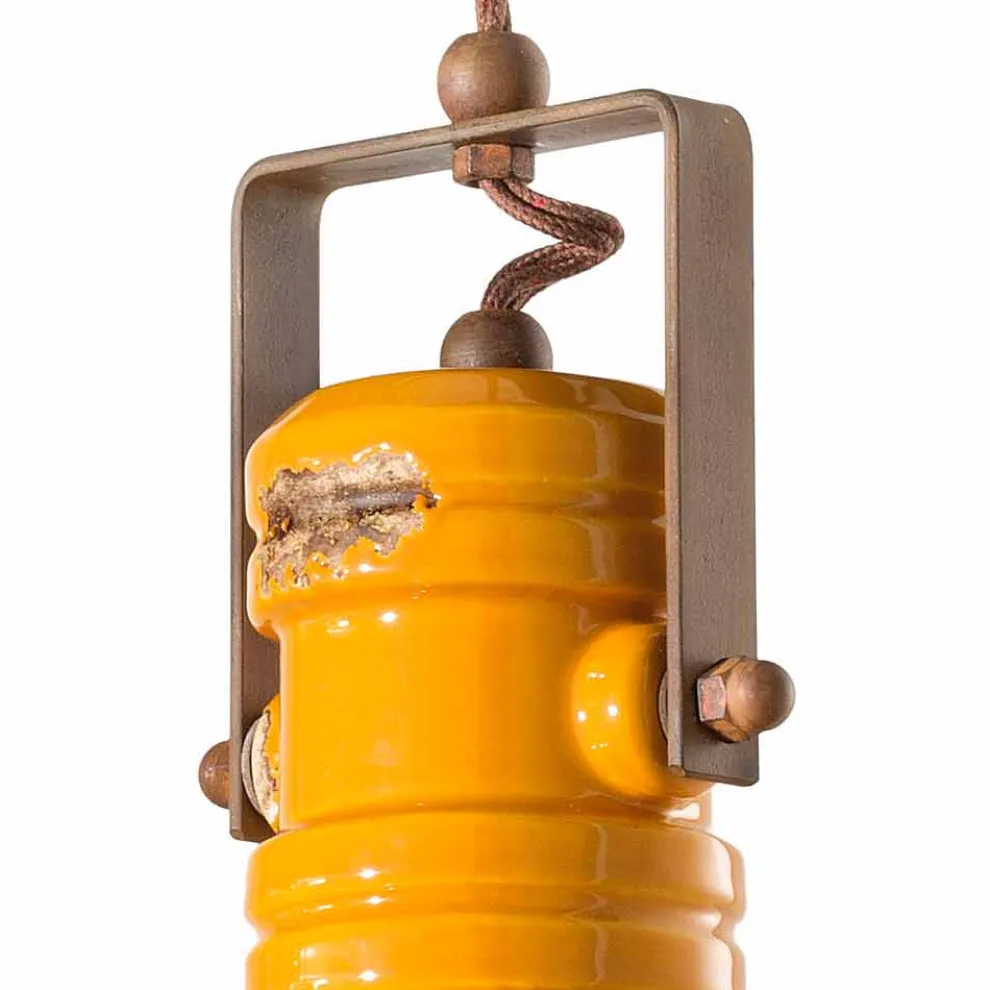 Lampe im Industrial Design aus Keramik und Metall Ruth