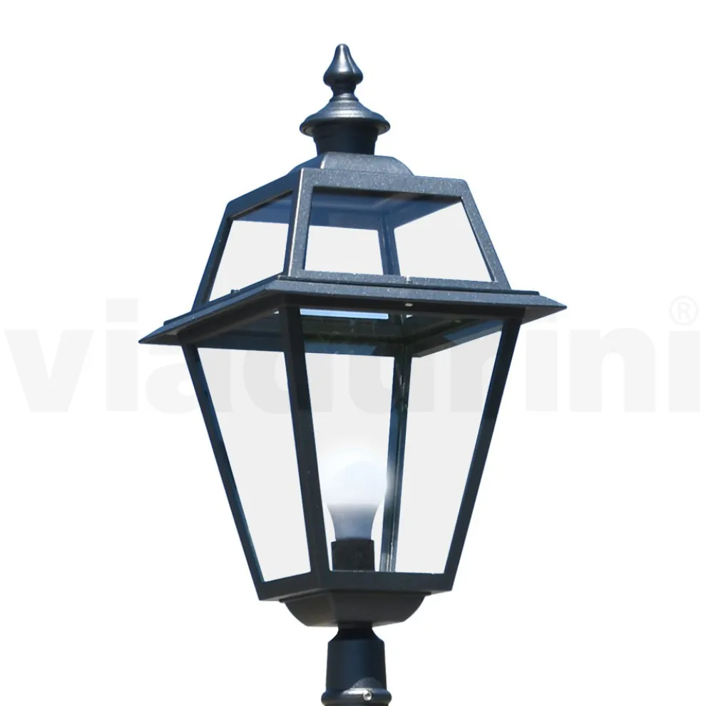 Lampe im Vintage-Stil aus Aluminium und Glas, hergestellt in Italien – Vivian