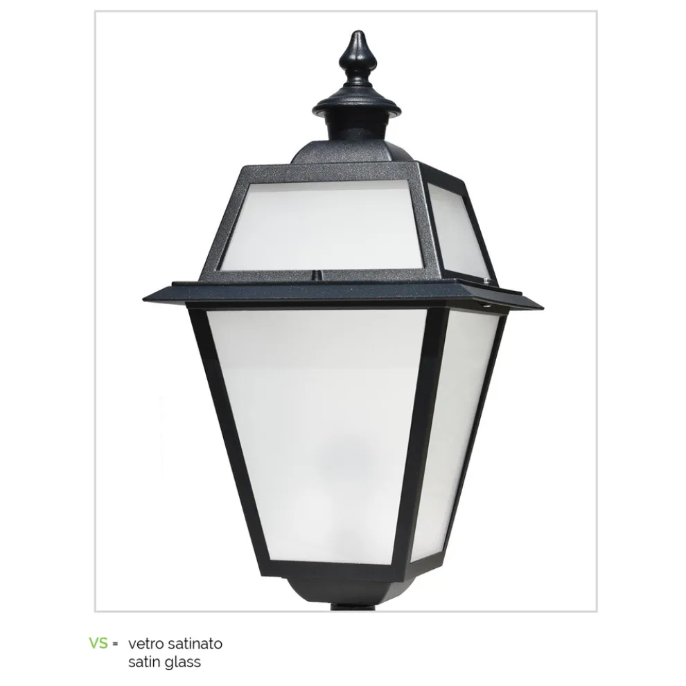 Lampe im Vintage-Stil aus Aluminium und Glas, hergestellt in Italien – Vivian