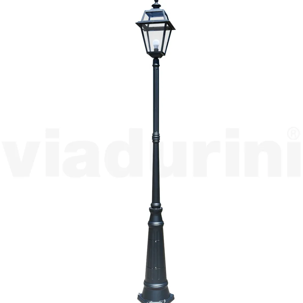 Lampe im Vintage-Stil aus Aluminium und Glas, hergestellt in Italien – Vivian