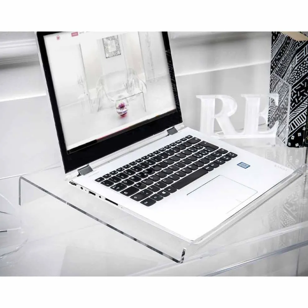 Laptopständer in transparentem oder geräuchertem Plexiglas Design 2 Stück - Nerdino