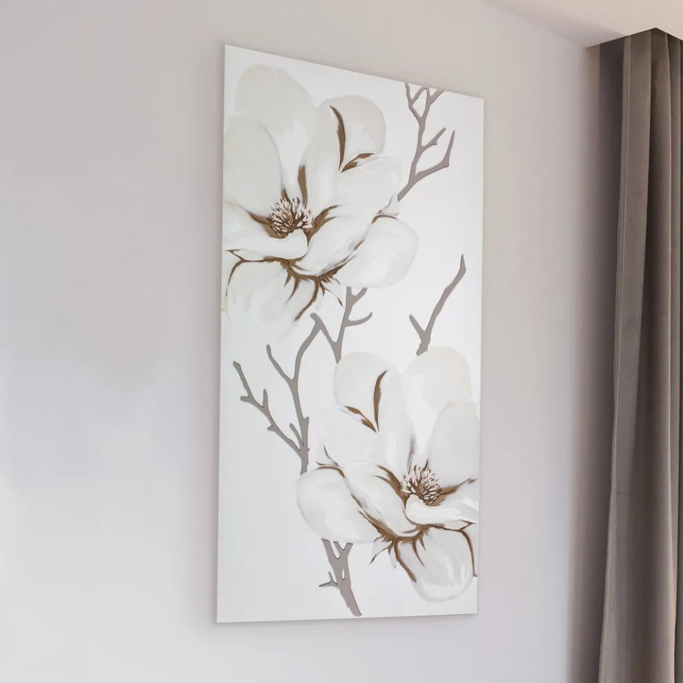 Lasergefertigtes Bild mit Magnolienblume, hergestellt in Italien – Misaki