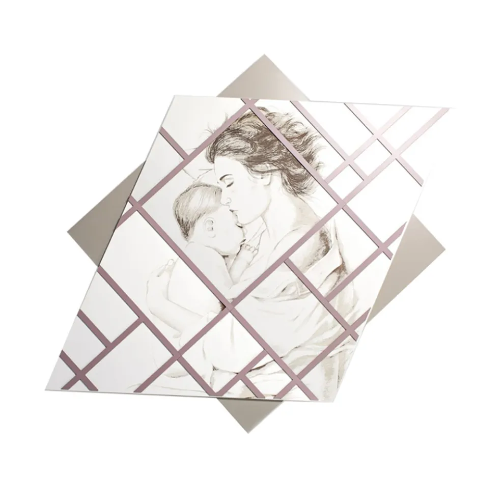 Lasergravierte Tafel mit Frau und Kind, hergestellt in Italien – Harald