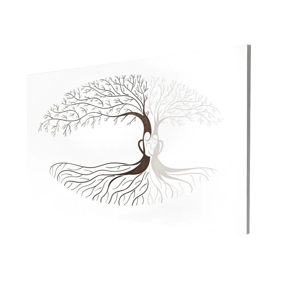 Lasergraviertes Bild mit Stammbaum und Herz, hergestellt in Italien – Aletha