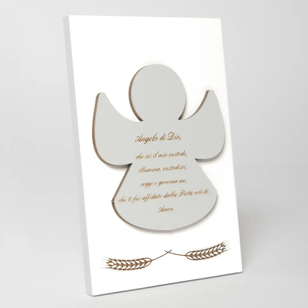 Lasergraviertes Bild eines gesegneten Engels, hergestellt in Italien – Alain