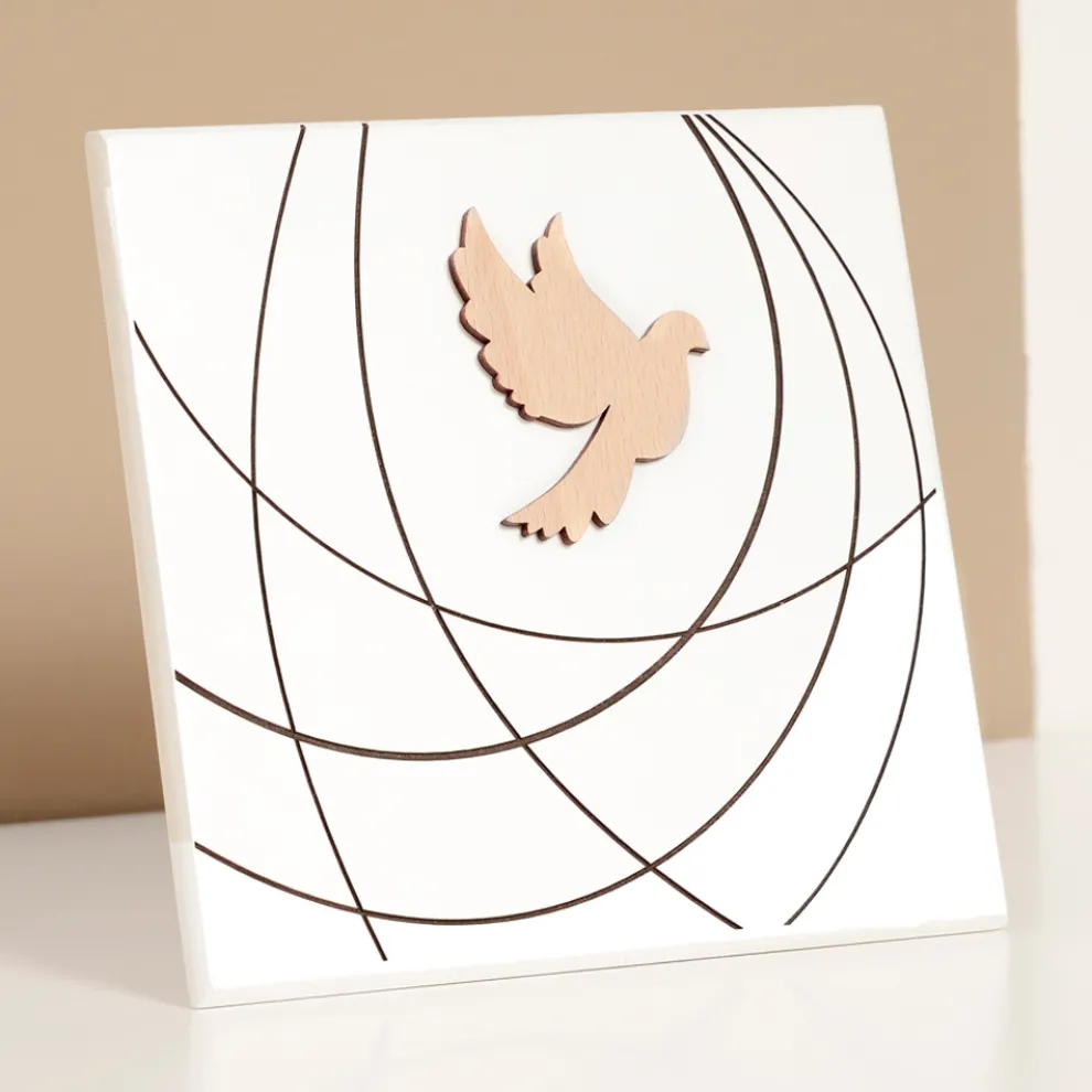 Lasergraviertes Bild mit der Darstellung der Heiligen Konfirmation, hergestellt in Italien – Mumbi