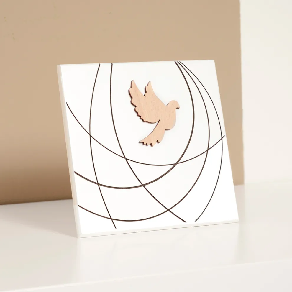 Lasergraviertes Bild mit der Darstellung der Heiligen Konfirmation, hergestellt in Italien – Mumbi