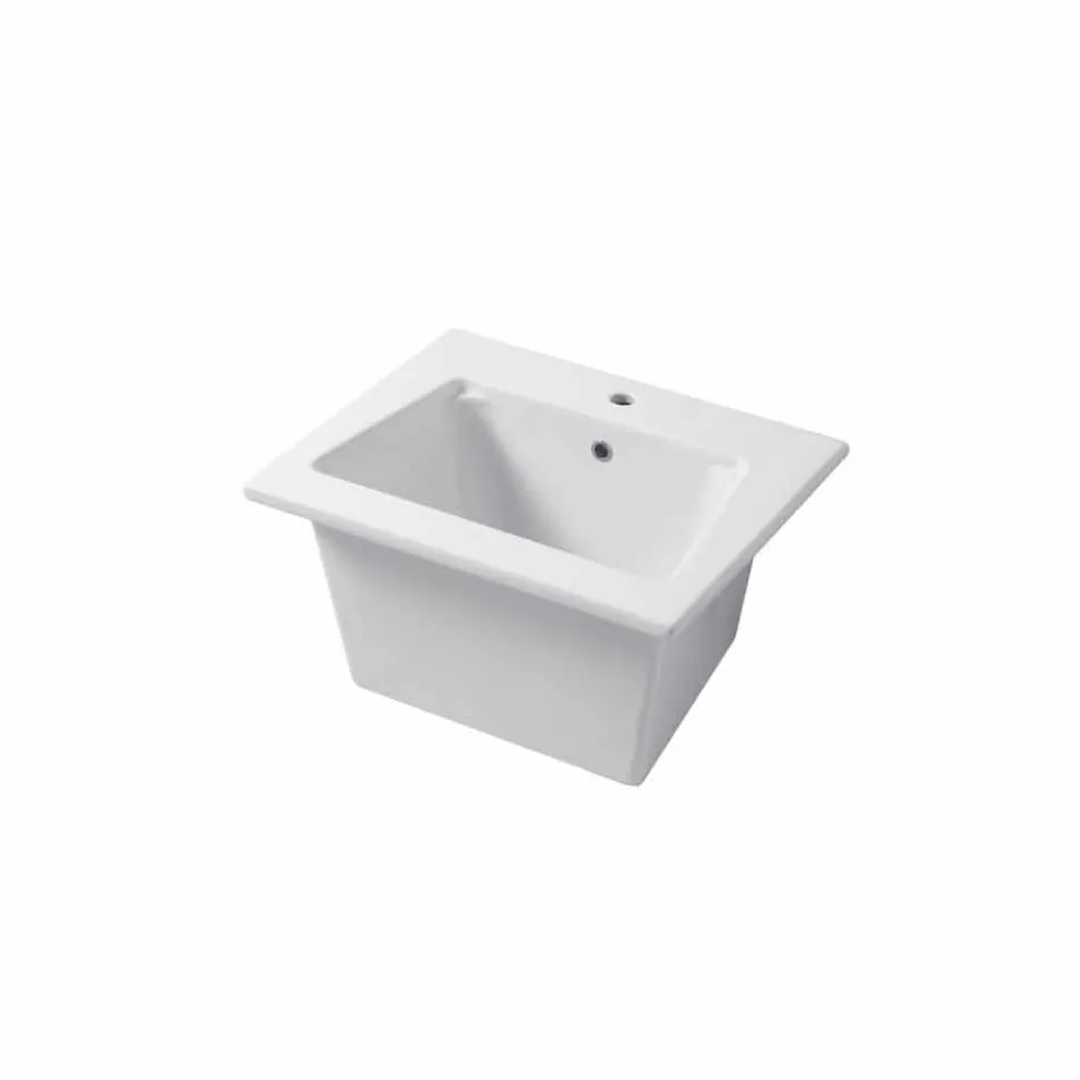 Lavabo da Incasso und Appoggio Moderno in Ceramica Colorata Vinovo