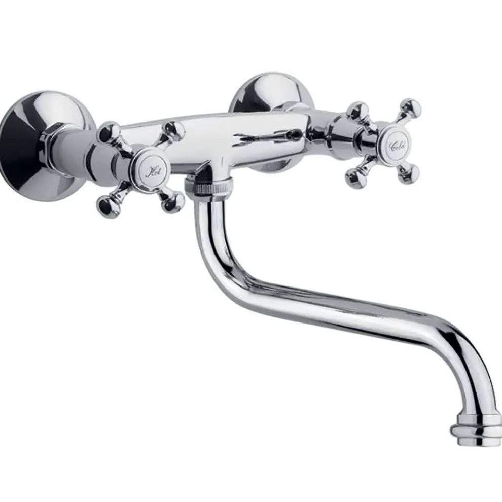 Verstellbare Messingwand Küchenwaschbecken Gruppe Made in Italy - Colmo