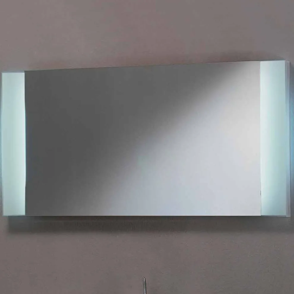 LED Design Spiegel mit satinierten Glaskanten Sam