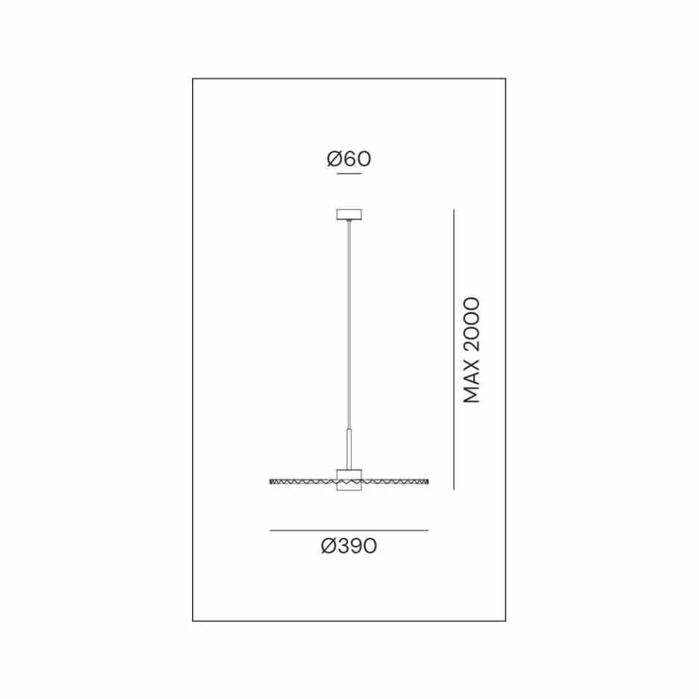 LED Pendelleuchte aus plissiertem Naturmessing - Pliè von Il Fanale