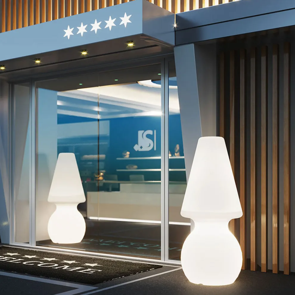 Led Stehlampe aus weißem Polyethylen Made in Italy - Alvarez