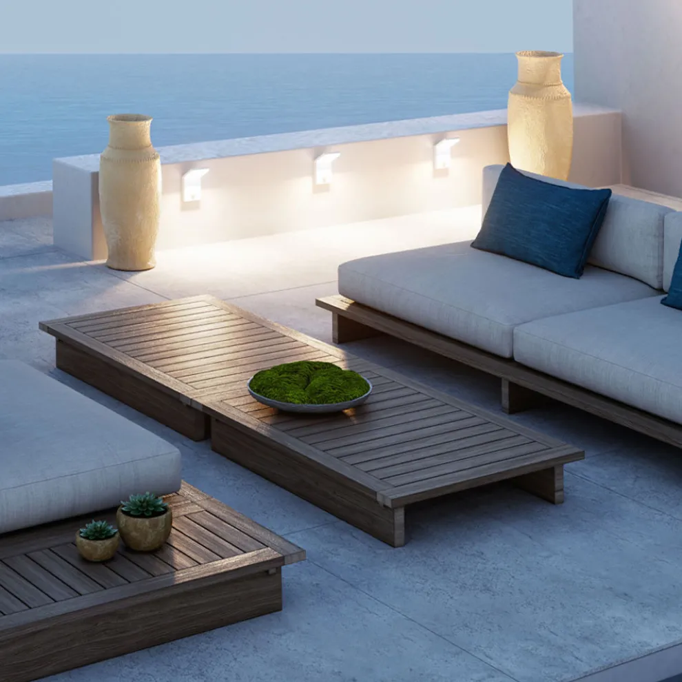 LED-Außenprojektor aus Aluminium mit Bewegungssensor - Nerea