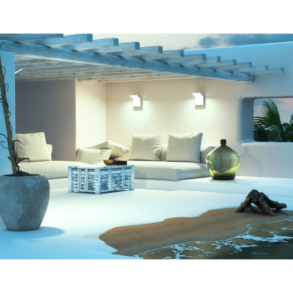 LED-Außenprojektor aus Aluminium mit Bewegungssensor - Nerea