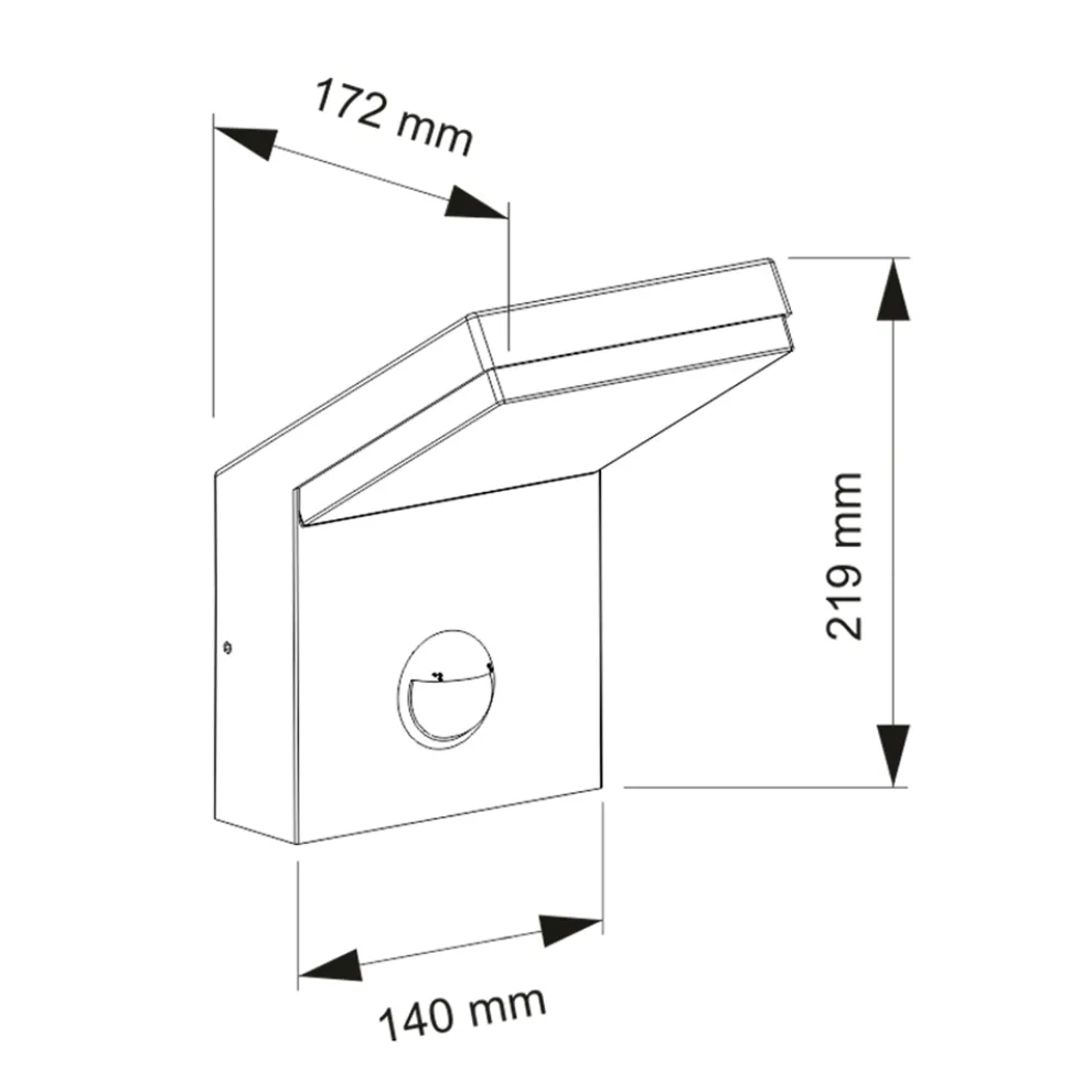 LED-Außenprojektor aus Aluminium mit Bewegungssensor - Nerea