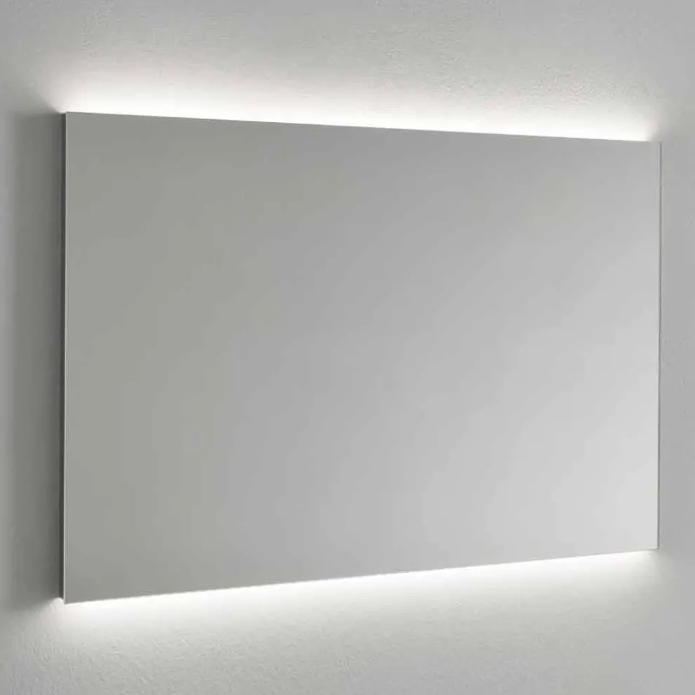 LED-beleuchteter Wandspiegel, Stahlrahmen Made in Italy - Tundra