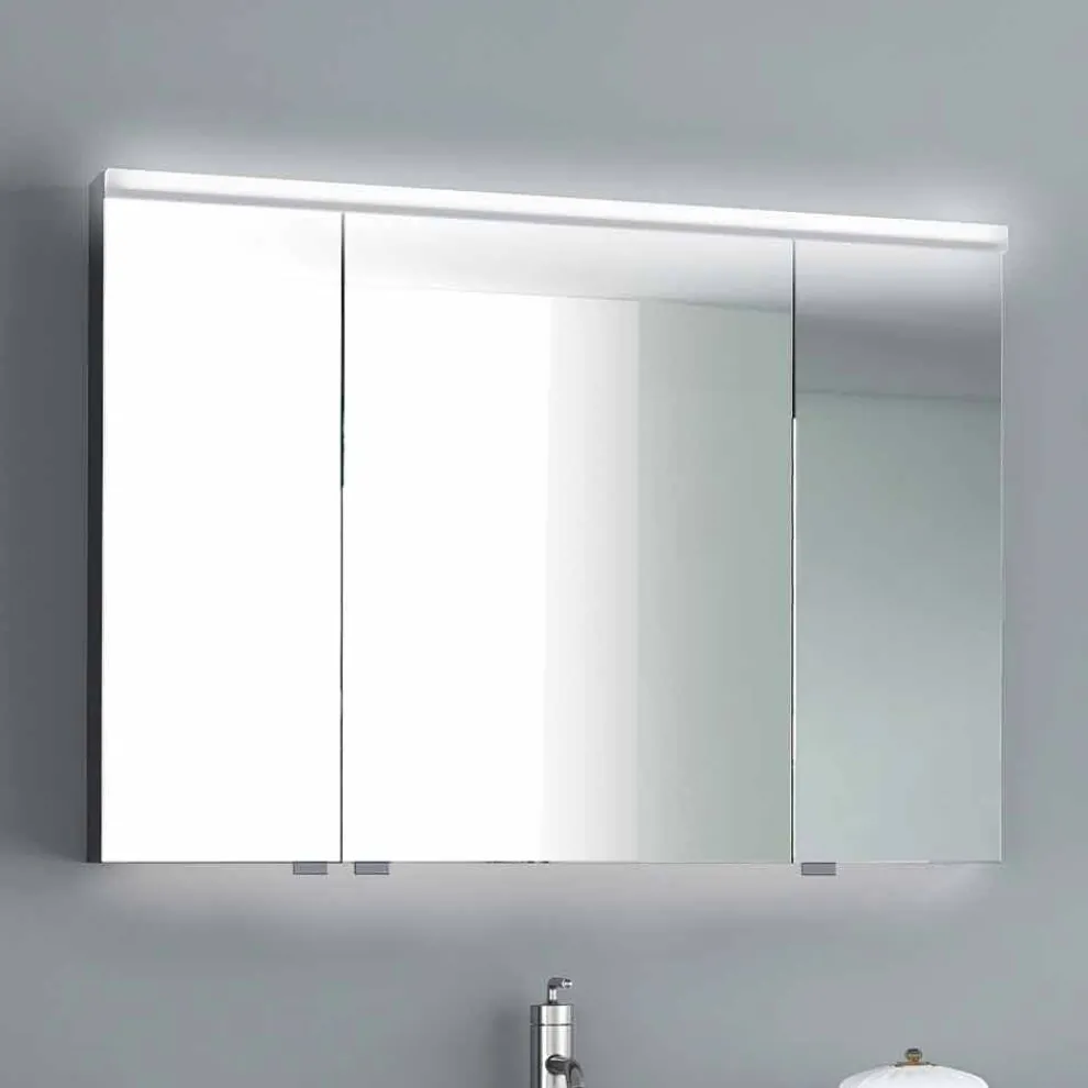 LED-Beleuchtungsspiegel mit 3 Türen, modernes Design, Carol