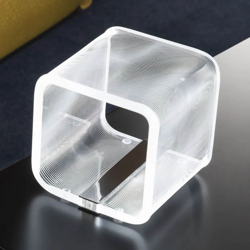 LED-Lampe in transparentem Acryl-Kristall-Laser-Dekor - Robiola