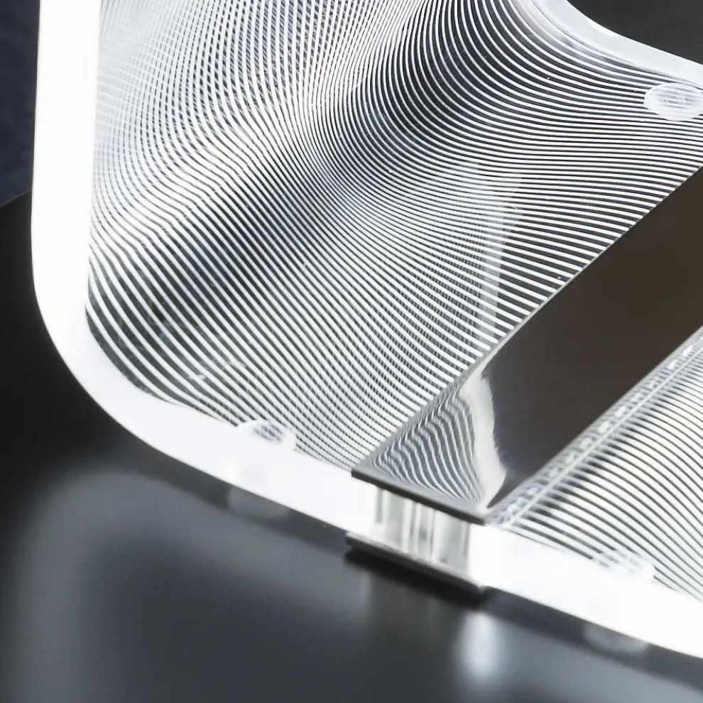 LED-Lampe in transparentem Acryl-Kristall-Laser-Dekor - Robiola