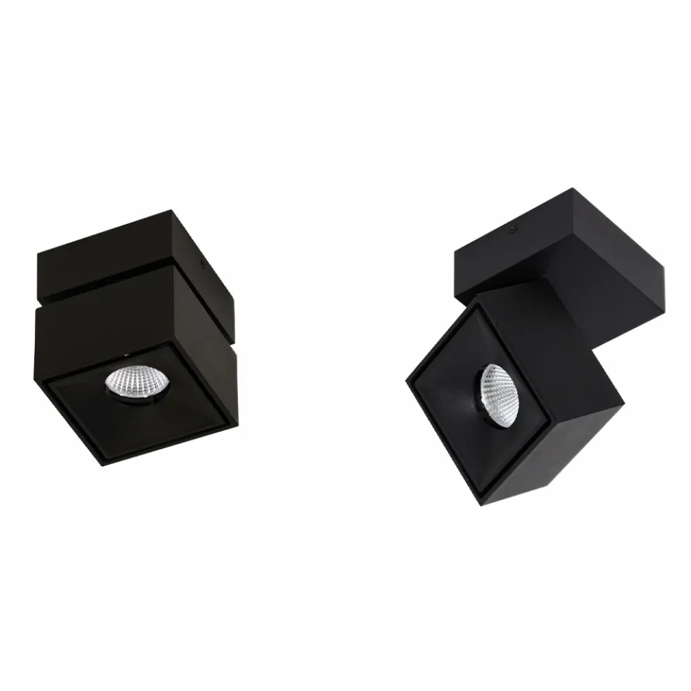 LED-Wand- oder Deckenstrahler aus weißem oder schwarzem Aluminium - Vernon