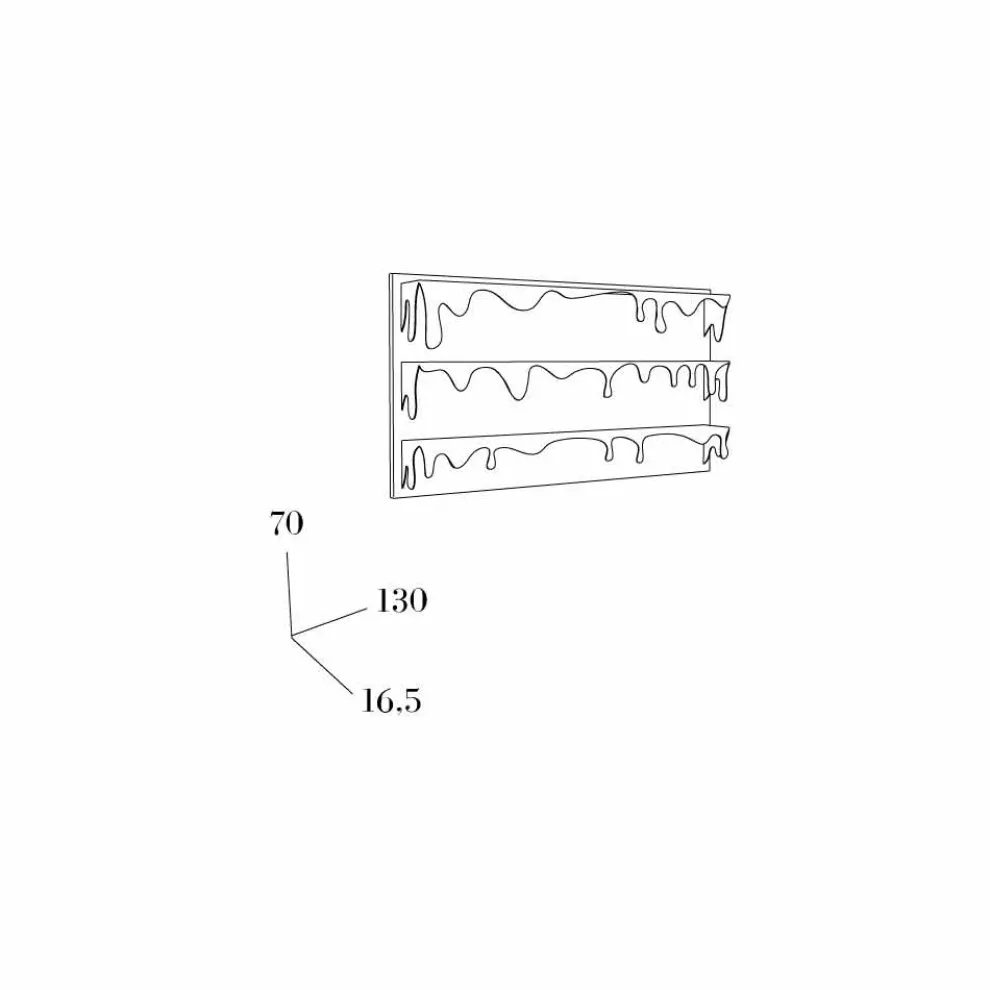 Library Motiv Kolata 130x70 (3 Böden) Mabele