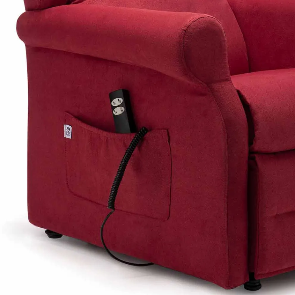 Lift Relax Armchair mit 2 Motoren Lift Relax Räder, Made in Italy - Marlene