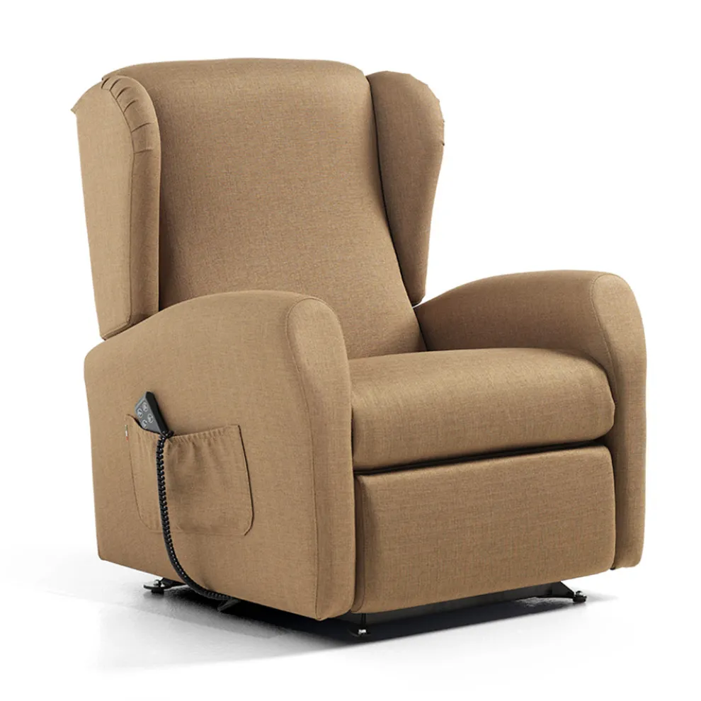 Lift-Sessel mit extra großem Sitz aus Made in Italy-Stoff – Margaret