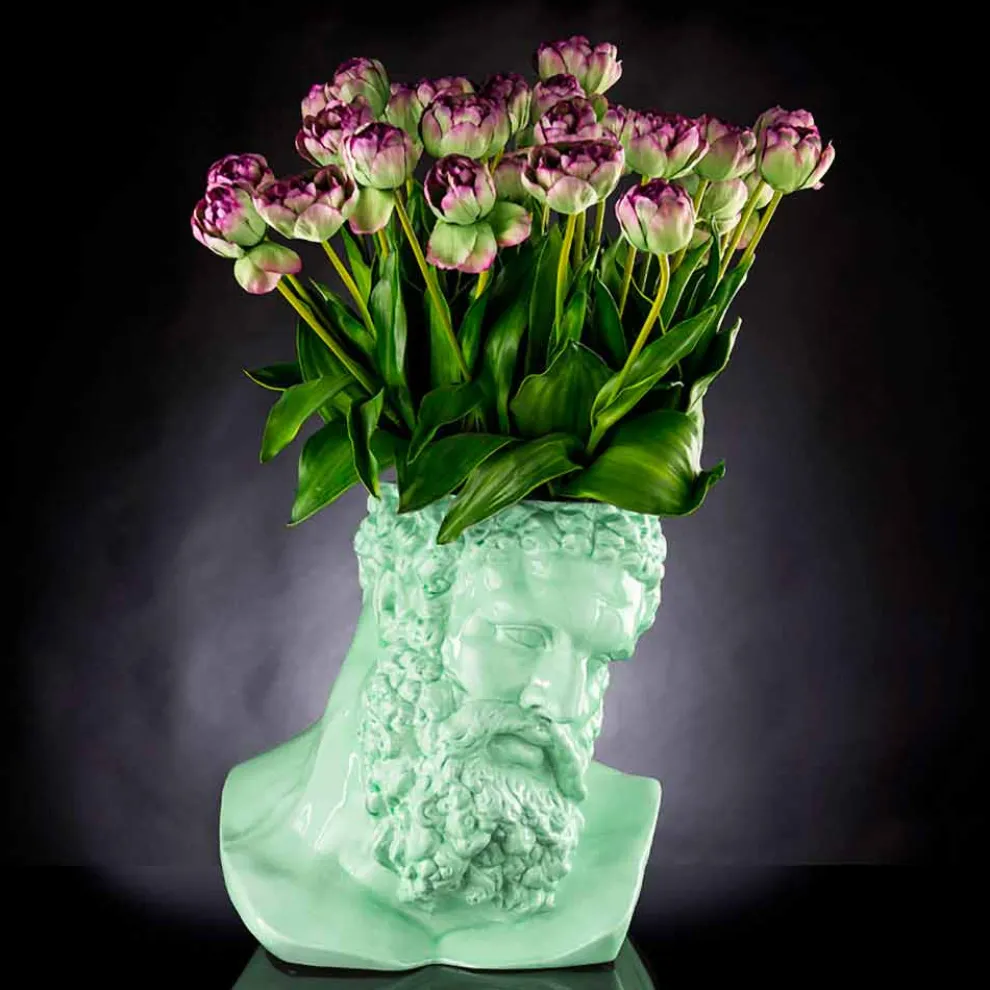 Handgemachte dekorative Vase aus farbiger Keramik Made in Italy - Maciste